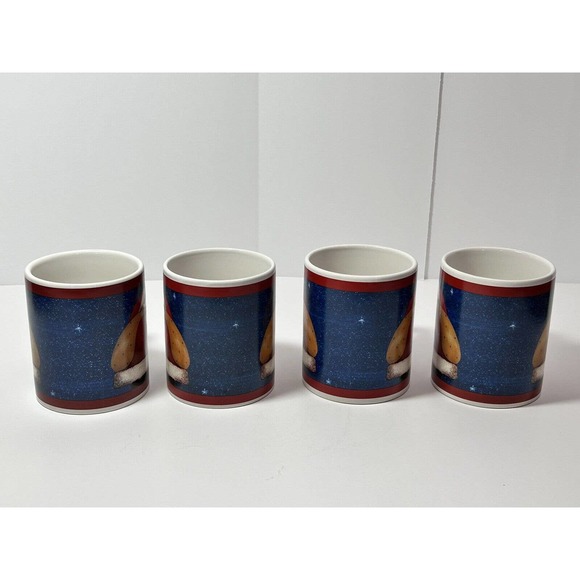 Fiddlestix - Set of 4 Santa Christmas/Holiday Mugs by Certified - Picture 4 of 13